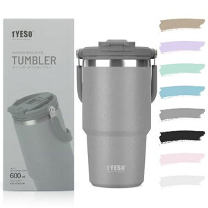 TYESO �^���u���[ �X�g���[�t�� 600ml ���� �ۗ�ۉ� ��e�� �X�e�����X�{�g�� �W�t�� ���ڂ�Ȃ� �E�H�[�^�[�{�g�� �����^�� �����t �^��f�M ��d�\�� �L�� ������ �R��Ȃ� �A�E�g�h�A �c