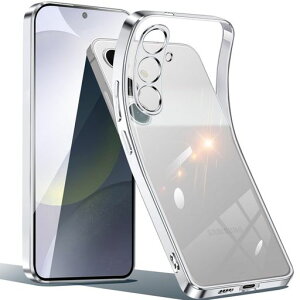 GalaxyS24ケースクリアTPU薄型軽量ギャラクシーS24耐衝撃米軍MIL規格取得滑り止め黄変防止防塵人気携帯カバーワイヤレス充電対応(シルバー)