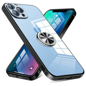 iPhone 12 Pro Max �p �P�[�X �����O�t�� �N���A �ϏՌ� �X�^���h�@�\ ���� TPU �ԍڃz���_�[�Ή� �����h�~ �h�o ���^ �y�� ��̌^ �ό`�h�~ �S�ʕی�J�o�[ �A�C�t�H�� 12 �v�� �}�b�N�X �p �P�[�c