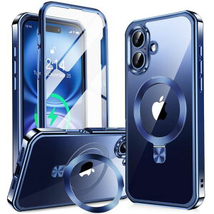 y360°SʕیEX^hEMagsafeΉzKELLCASEiPhone16pP[XʉBX^hECDOcCX[dphone16Jo[ϖh~PCwʃbLop[ČRMILKiϏՌ