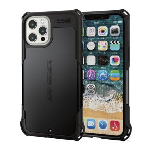 �G���R��iPhone12ProMax�P�[�XQi�[�d�Ή��n�C�u���b�hZEROSHOCK�ϏՌ��X�^���_�[�h�u���b�NPM-A20CZEROBK