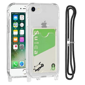 PelantyforiPhoneSE2020��2����/SE2022��3����N���A�P�[�X��|���P�[�XforiPhone7/8/6/6s�_��V���R������TPU�o���p�[�w�ʃJ�o�[IC�J�[�h���[�l�b�N�V�����_�[�X�g���b�v�t��