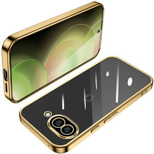 GooglePixel9AケースクリアTPU透明薄型軽量グーグルピクセル9aスマホケース耐衝撃メッキ加工ソフト人気ワイヤレス充電対応(金)