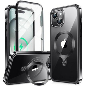 y360°SʕیEX^hEMagsafeΉzKELLCASEiPhone15pP[XʉBX^hECDOcCX[dphone15Jo[ϖh~PCwʃbLop[ČRMILKiϏՌ