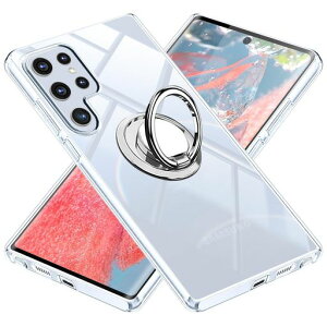 GalaxyS24Ultraケースクリアリング付きTPUギャラクシーs24UltraSC-52E|SCG26カバー専用黄変防止耐衝撃薄型ケース車載ホルダー対応滑り止め落下防止
