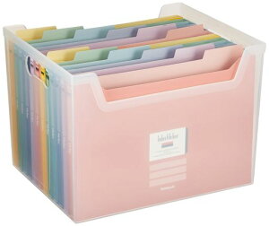 ナカバヤシインデックスファイルボックス書類収納ケースF4クリアフボI-F4C