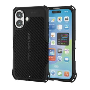 �G���R��iPhone16�P�[�X�ϏՌ��Ռ��z��ZEROSHOCK4�p�_���p�[�n�j�J���\���O���b�v�e�N�X�`���[�X�g���b�v�z�[���t�����C�����X�[�d�Ή��u���b�NPMWA24AZEROGBK