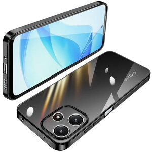 Redmi125G�P�[�X�N���ATPU�ϏՌ�XIG03�X�}�z�P�[�X�ČRMIL�K�i�擾�����l�C(�u���b�N)