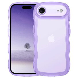 AVETULiPhone17Airケースクリアウェーブアイフォン17エアケース韓国うねうねおしゃれ黄ばみなしかわいいソフトTPU滑り止め薄型軽量iPhone17Airスマホケースワイヤレス充電対応