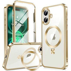 y360°SʕیEX^hEMagsafeΉzKELLCASEiPhone16PluspP[XʉBX^hECDOcCX[dphone16plusJo[ϖh~PCwʃbLop[