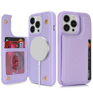 Sailortech iPhone 13 Pro �w�ʃP�[�X �蒠�^ �A�C�t�H��13 pro �P�[�X �A�C�t�H��13 pro �g�уJ�o�[ ���z�^ Magsafe���@�\�g�ѓd�b�J�[�h �蒠�P�[�X PU���U�[ ���[�t�� Magsafe���΋z�� IC�J�[�h���[