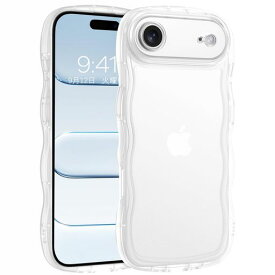 GUAGUAiphoneAirケースクリアウェーブいPhoneAirソフトTPUうねうね透明ケースマツと感超薄型耐衝撃黄ばみ防止透明スマホケース米軍規格うねうね人気韓国指紋防止あいふおんワイヤレス充電対応