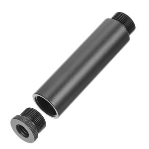 HEALLILY1セットマイクスタンド延長チューブ3/8メス5/8男性マイク延長パイプアダプタスタンドアームスタンド(ブラック)