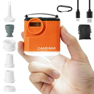 CAMDOOR �g�ю� �G�A�[�|���v �d���|���v ���y�� ���� 4.5kPa 300L/����e�ʁy6�̃m�Y��&���C�g�t�z�g�ю� �d���|���v USB �[�d�� �o�b�e���[�t�� 2400mAh ���^ �G�A�}�b�g���X�E�^��܁E�����ցc