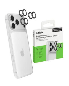 Belkin iPhone 18 Pro/Pro Max �J�����ی�t�B���� 2�� �����K���X ���˖h�~ 9H�d�x