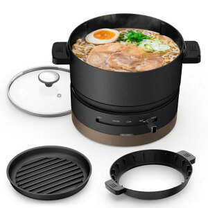 HAGOOGI�z�b�g�v���[�g�d�C��2���^�C�v600W1.0L�d�C��l�p4�i�K���x���ߔg�`�v���[�g�K���X�W�ې􂢉\�ē���l��炵�p1�l2�l���^�[��ē��v���[�g�Ԓ���/�L�����v/���s