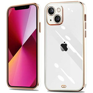 iPhone13Miniケースクリアアイフォン13ミニケース透明耐衝撃TPU薄型軽量カバー携帯ケース落下防止一体型人気全面保護アイフォンケース型(ホワイト)
