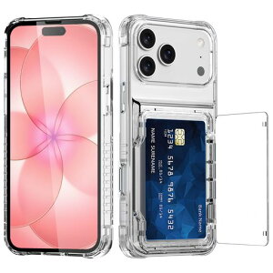 �Ή� iPhone 18 Pro Max/17 Pro Max �P�[�X �N���A �J�[�h���[ TPU+PC��d�\�� �ČRMIL�K�i �ϏՌ� �����h�~