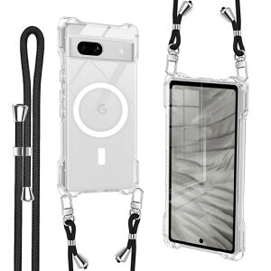 GooglePixel7A�p�P�[�X�N���AMagsafe�Ή��}�O�l�b�g���ڃV�����_�[�X�g���b�v�t�g�уJ�o�[�ϏՌ��S�ʕی�O�[�O���s�N�Z��7A�p�\�t�gTPU�������X�}�z�P�[�X�R�t����������|����|���P�[�X�c