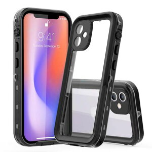 Moogukadan �K�� iPhone 12 �p�̖h���P�[�X ���S�h�� �ϏՌ� �h�� �h�o �����^ �y�� IP68�ČR�K�i ����QI�[�d�Ή� 360°�S�ʕی� �N���A ���� �ی�^�b�`�p�l���X�N���[���t�� ����֗� �E���ȒP ���c