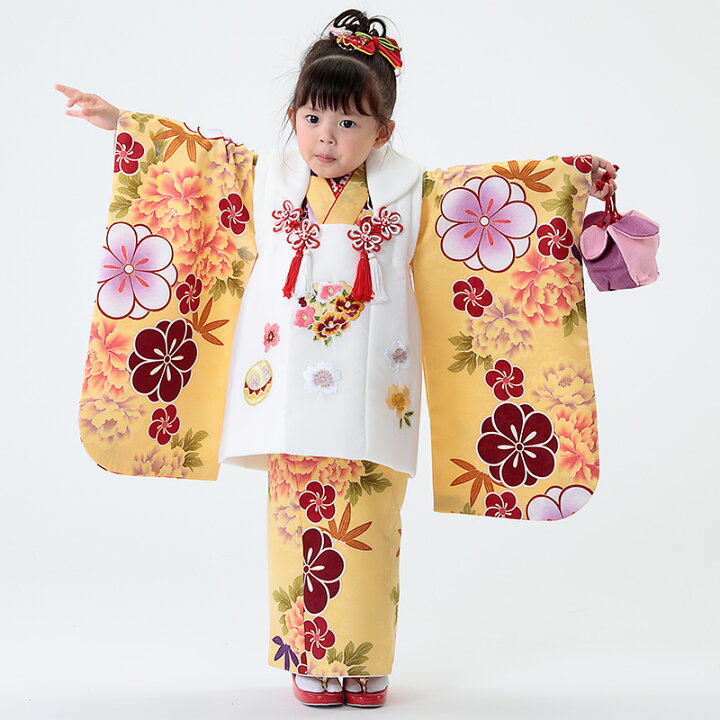 楽天市場】七五三 着物 3歳 被布セット 女の子7点フルセット 着付け 