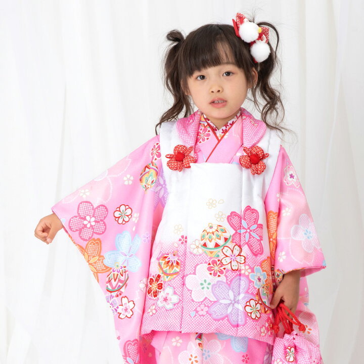 楽天市場】【レンタル】七五三 着物 3歳 被布セット 女の子 11点フル 