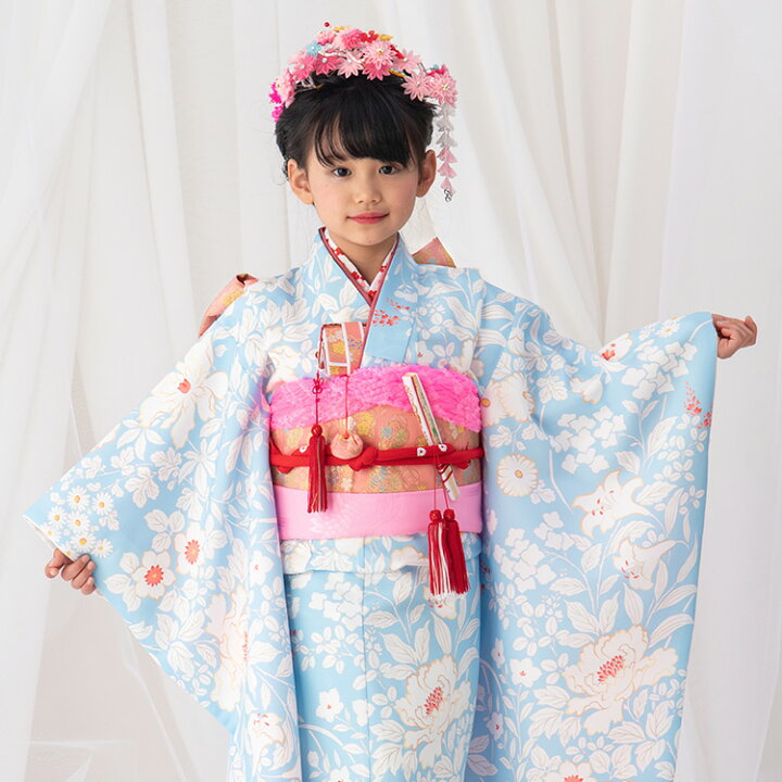 楽天市場】七五三 着物 7歳 四つ身セット(結び帯セット) 女の子 16点 