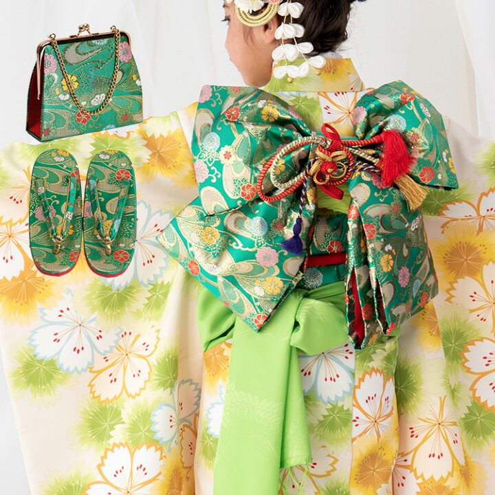 楽天市場】七五三 着物 7歳 四つ身セット(結び帯セット) 女の子 16点  