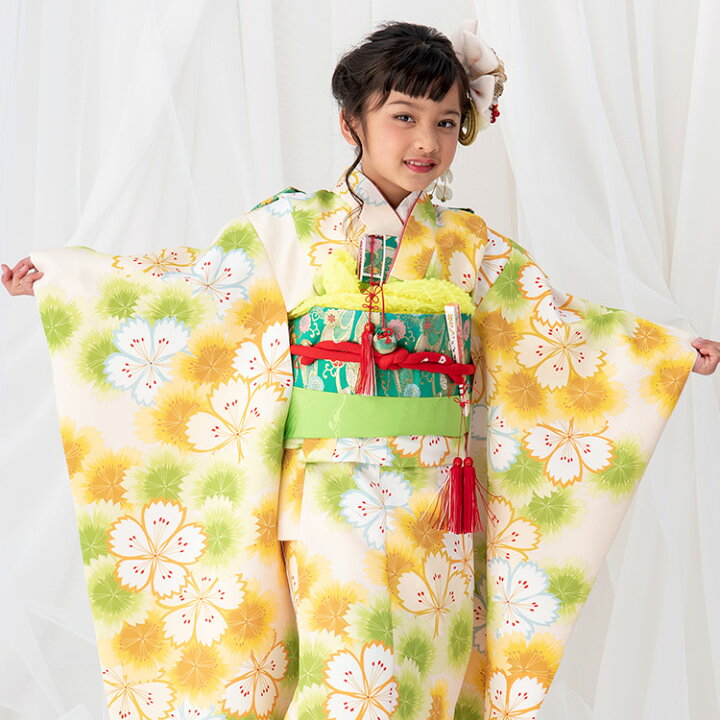 楽天市場】七五三 着物 7歳 四つ身セット(結び帯セット) 女の子 16点  