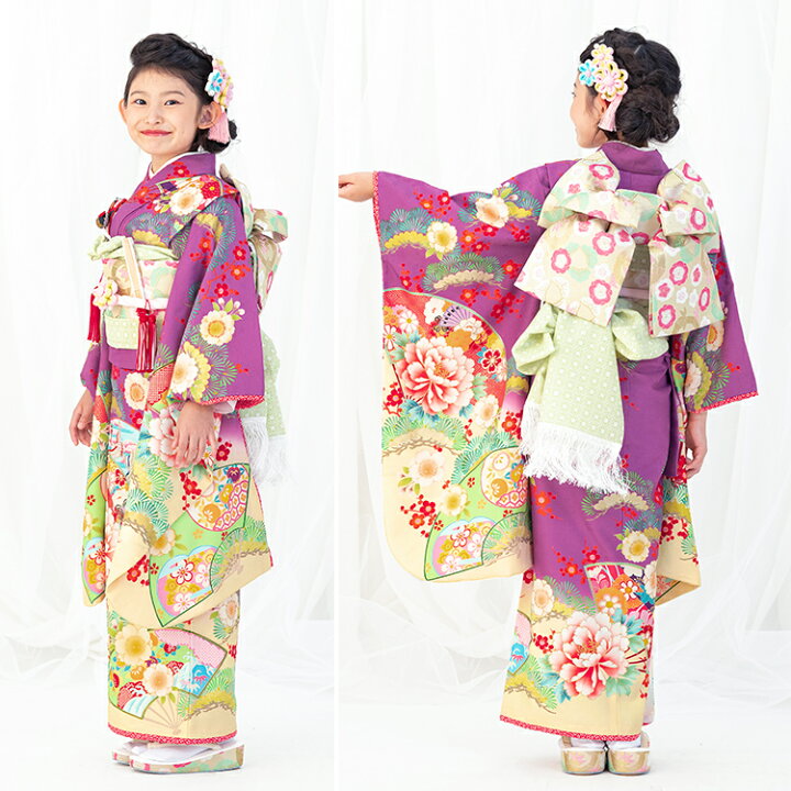 楽天市場】【レンタル】七五三 着物 7歳 四つ身セット(結び帯セット 