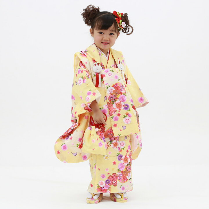 楽天市場】【レンタル】七五三 着物 3歳 被布セット 女の子 11点フル  