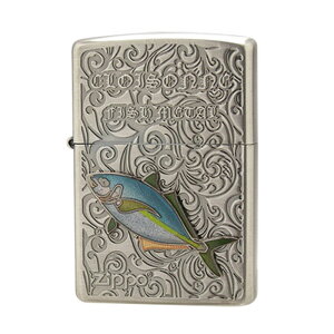 Zippo Wb|[ ICC^[ V}AW Ȉ  re[W tBbV^ Vintage Cloisonne Fish Metal