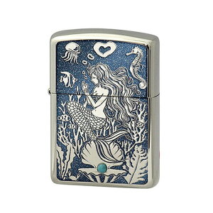 Zippo ジッポー オイルライター Mermaid ターコイズ ホワイトニッケル アーマーケース