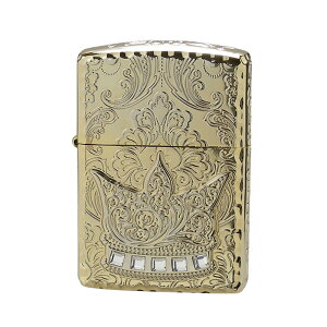 Zippo ジッポー オイルライター 王冠 クラウン アーマーケース ニッケル&ゴールドメッキ The Crown excellent Gold & Nickel