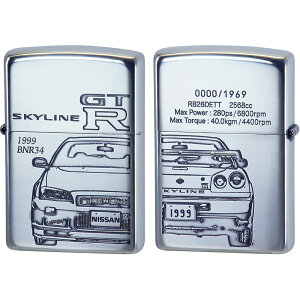 Zippo Wb|[ ICC^[ NISSAN SERIES SKYLINE ZP GT-R BNR34 ʃGb`O CuV