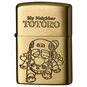 Zippo ジッポー オイルライター NZ-22 となりのトトロ ネコバス3 スタジオジブリ 真鍮古美仕上げ エッチング