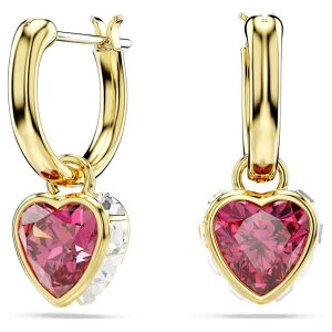 SWAROVSKI スワロフスキー ピアス Stilla ドロップピア ハート レッド×クリア×ローズゴールド ジュエリー