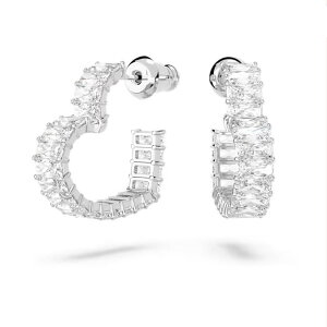 SWAROVSKI スワロフスキー ピアス Matrix マトリックス フープピアス ハート シルバー クリア