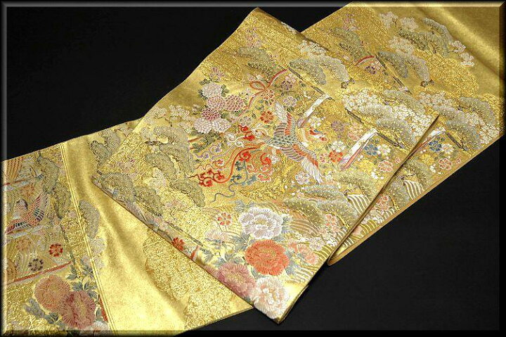 楽天市場】「京都西陣織：老舗 長嶋成織物」本金箔 几帳絢爛文 瀞金錦  