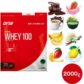 DNS プロテインホエイ100 2000g 2キロ ディーエヌエス プレミアムチョコレート/いちごミルク/カフェオレ/抹茶/バナナオレ/リッチバニラ/トロピカルマンゴー/レモン トレーニング 筋トレ