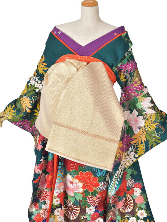 楽天市場】【レンタル】花魁風振袖 豪華振袖 肩だし振袖 前結び帯 成人 