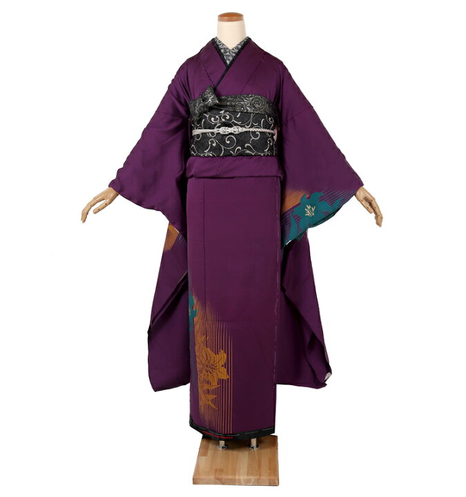 楽天市場】振袖 紫 ブランド Junko.Koshino 仮仕立て 正絹 地色 成人式 