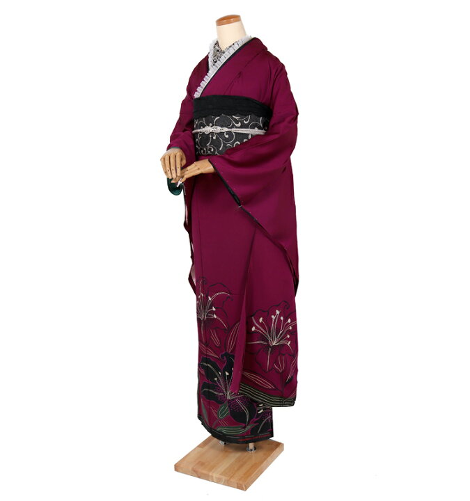 楽天市場】振袖 赤紫 パープル 販売 新品 仮仕立て 成人式 結婚式 卒業 