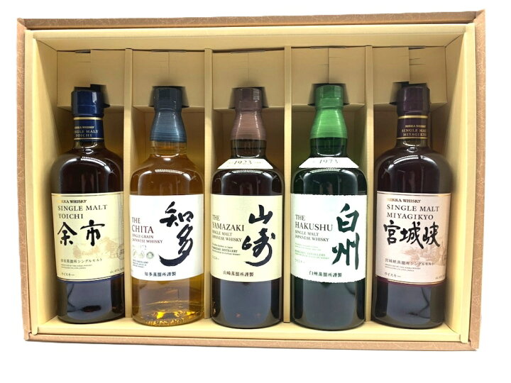 楽天市場】【ギフト箱入り】山崎＆白州＆知多＆宮城峡＆余市700ml×5本 