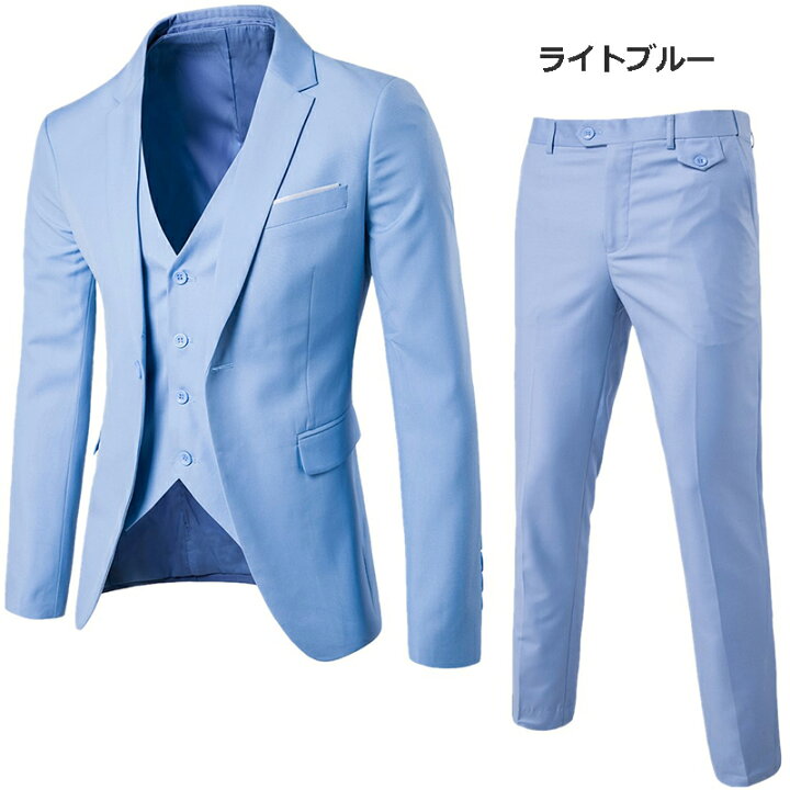 楽天市場 送料無料メンズスーツ 三点セット 新作 アウター スタイリッシュ レギュラー 全9色 紳士服 ビジネス スーツ フォーマル ホスト 披露宴結婚式 カジュアル 大きいサイズ 京プランshop