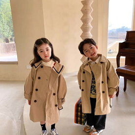 トレンチコート キッズ 子供服 女の子 男の子 ジャケット ロングコート ベビー服 アウター トップス 春秋 子ども服 コート スプリングコート 上着 ジュニア おしゃれ 可愛い 入学 入園 幼稚園 小学生 誕生日 プレゼント お出かけ 140cm 130 120 110 100 90 80