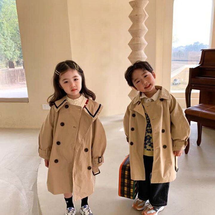 楽天市場】トレンチコート キッズ 子供服 女の子 男の子 ジャケット 