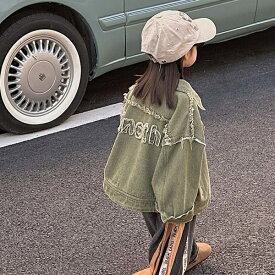 デニム ジャケット キッズ 子供服 女の子 男の子 アウター コート ベビー服 春秋 トップス 上着 子ども服 スプリングコート おしゃれ 可愛い 入学 入園 幼稚園 小学生 誕生日 プレゼント お出かけ 150 140 130 120 110 100 90cm