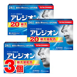 【第2類医薬品】 エスエス製薬 アレジオン20 24錠入 ×3個