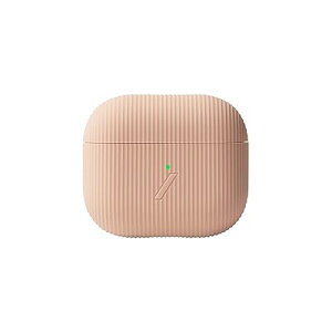 Curve Case Airpods Gen 3�Ή� - �Ȃ߂炩�Ȏ����̃V���R�[���P�[�X Qi���C�����X�[�d�Ή� (Peach)